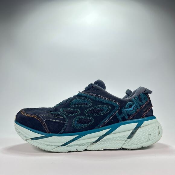 HOKA One One Clifton L Embroidery Blue Running Shoes 1126854 OSBC Women's Size 8 - Picture 4 of 11